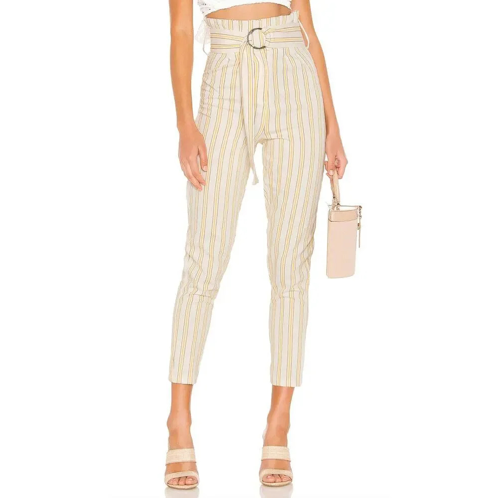 Tularosa Greyson‎ Pant Ivy & Yellow Stripe Belted Size XS